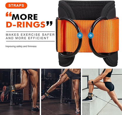 Ankle Straps for Cable Machines Women, Glute Workout Equipment for Home&Gym, Cable Machine Attachment, Work Out Equipment for Kickbacks, Leg Extensions, Hip Abductors, Cable Kick Back Ankle Straps