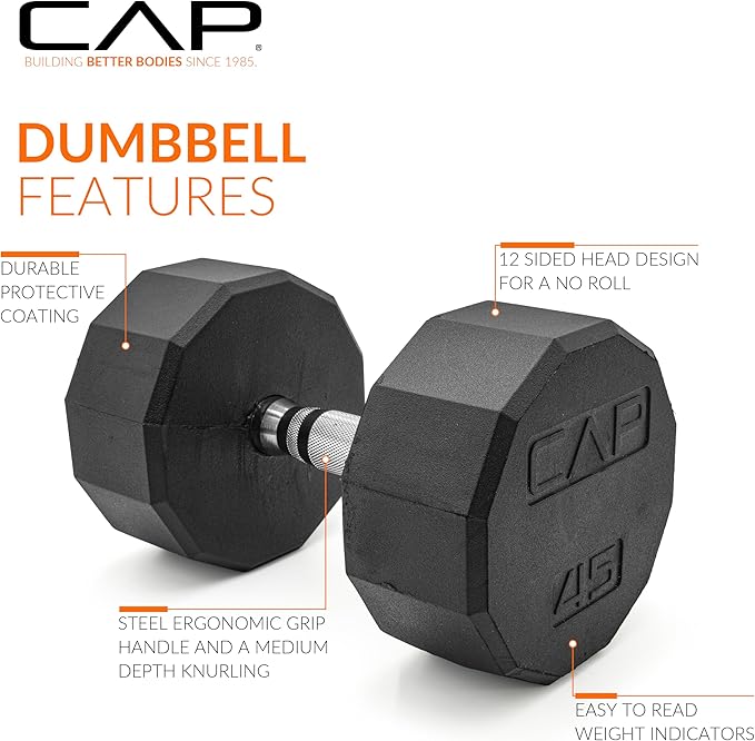 CAP Barbell Coated Hex Dumbbell Weight