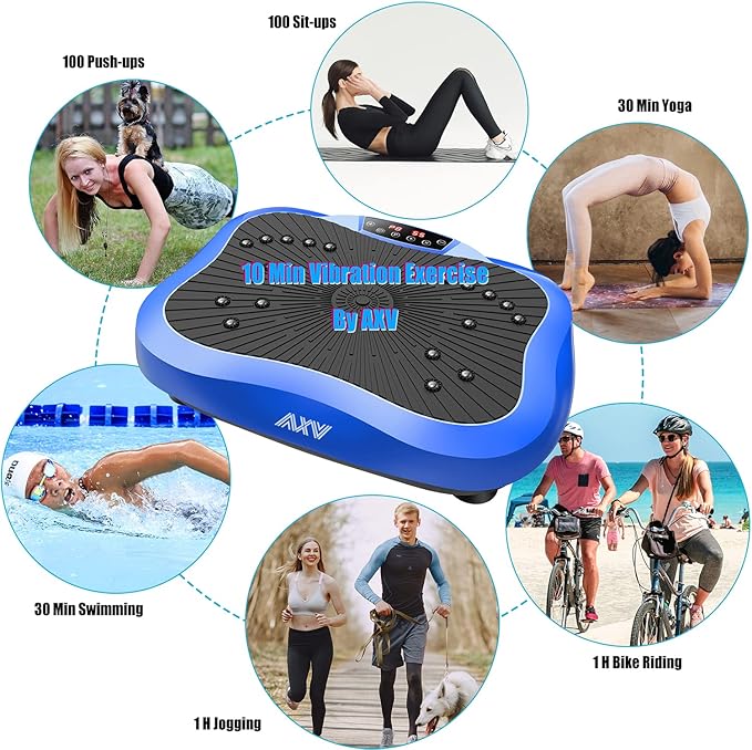 Vibration Plate Exercise Machine Whole Body Workout Vibrate Fitness Platform Lymphatic Drainage Machine for Weight Loss Shaping Toning Wellness Home Gyms Workout