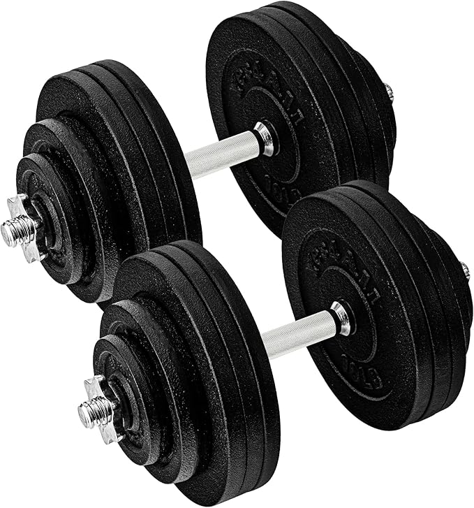 Yes4All Adjustable Dumbbell Set with Weight Plates, Star Lock Collars/Connector, 40lbs to 200lbs Adjustable Weight Plates Set