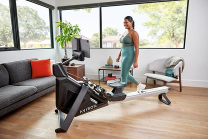 Aviron StrongGo Rowing Machine -Compatible with iPad—Dual Air 100 lbs