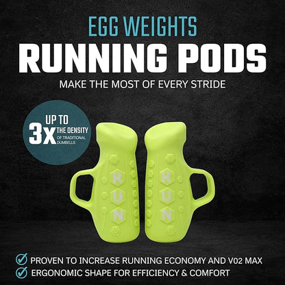 YOUTH Gripped Running Pods Handheld Weights Set Ergonomic with Anti-Slip Silicone Grip for Kids. PERFECT for Youth Sports Training - 2 Pods, 0.5 lbs each