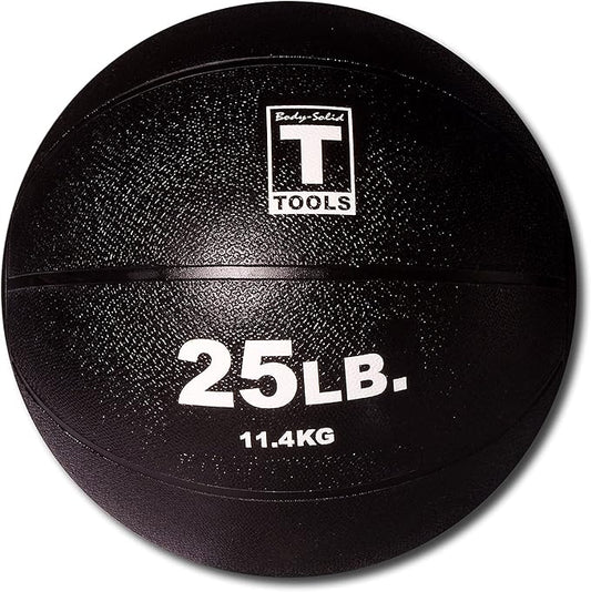 Body-Solid Rubber Medicine Ball - Superior Grip, Textured Surface, Adjustable Air Pressure Fitness Balls - Ideal for Cardio and Core Exercise in Home & Gym Workouts