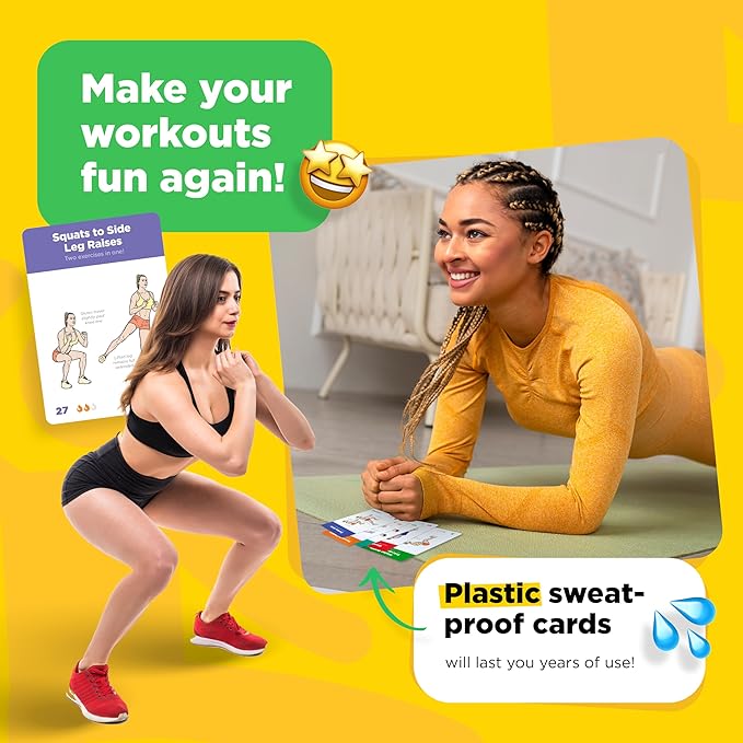 WorkoutLabs Exercise Cards: Bodyweight – Premium Home & Gym Workout Flash Cards Deck for Women and Men with 60 Exercises and 12 No Equipment Routines · Waterproof Plastic Fitness Flashcards