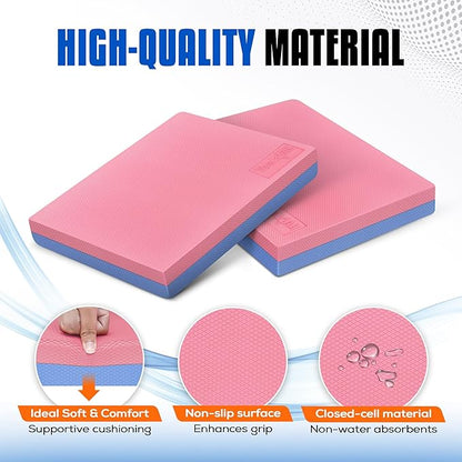 Yes4All Upgraded Size Foam Pad for Exercise, Nonslip Foam Balance Pad Physical Therapy, Yoga & Stability Training Balance Mat