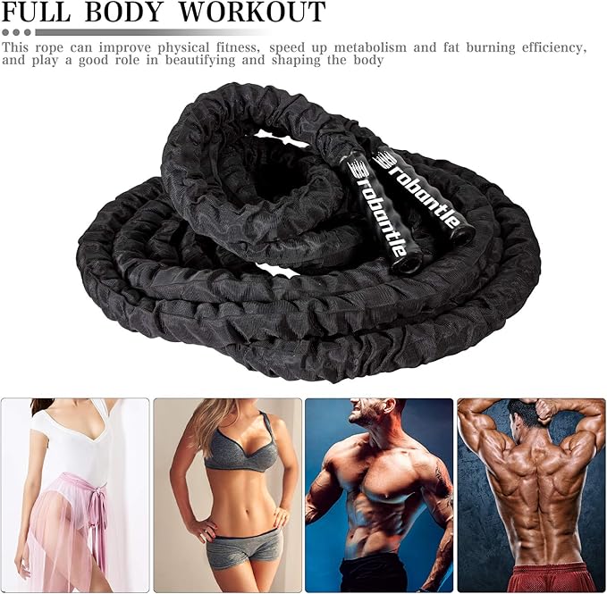 Battle Rope Battle Ropes for Exercise Workout Rope Exercise Rope Battle Ropes for Home Gym Heavy Ropes for Exercise Training Ropes for Working Out Weighted Workout Rope Exercise Workout Equipment