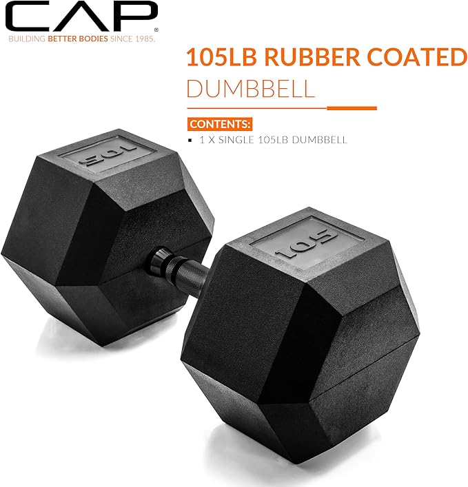 CAP Barbell Coated Hex Dumbbell Weight