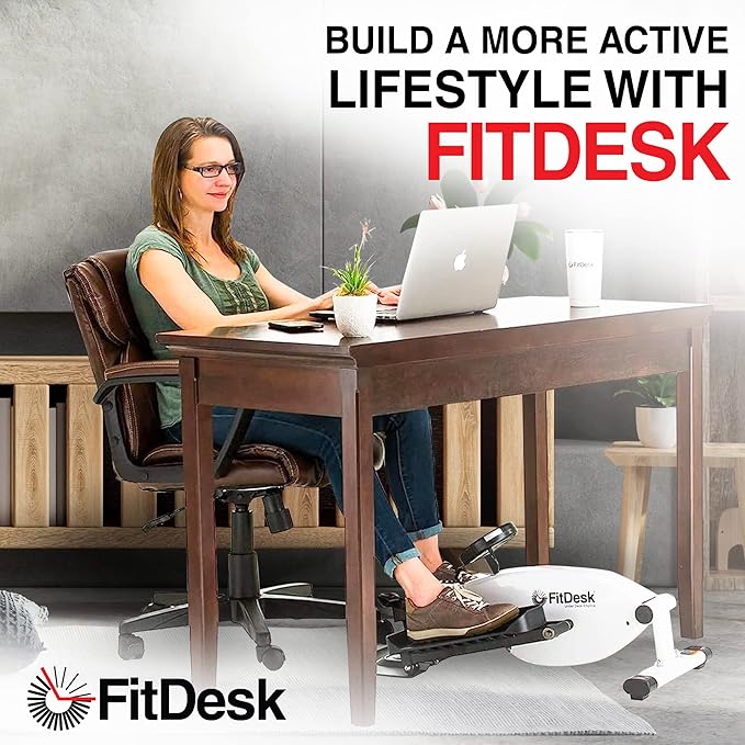 FitDesk Under Desk Bike Pedal Machine with Magnetic