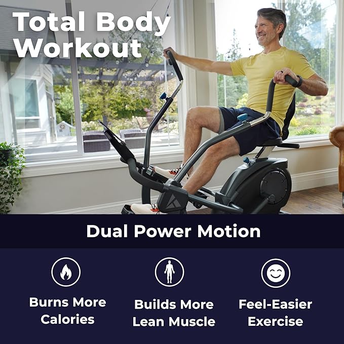 FreeStep LT3 Recumbent Cross Trainer Stepper-Zero-Impact Exercise w/Patented Physical Therapy Stride Technology, Whisper-Quiet, Free App w/Trainer-Led Workouts