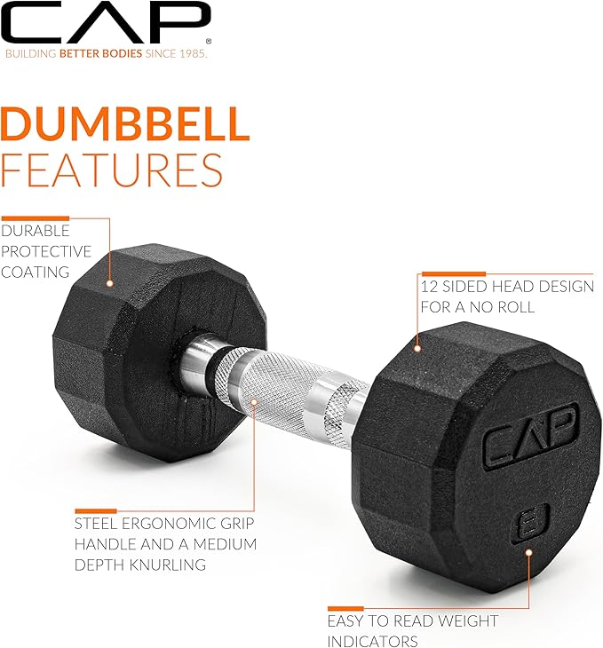 CAP Barbell Coated Hex Dumbbell Weight