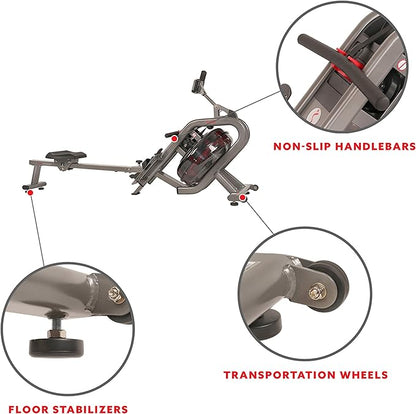 Sunny Health & Fitness Elite Water Rowing Machine