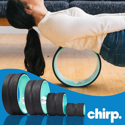 Chirp Wheel Foam Roller - Targeted Back Foam Roller for Back Pain Relief, Deep Tissue Muscle Massage, Trigger Point Round Foam Roller - High Density Foam Roller for Physical Therapy & Exercise