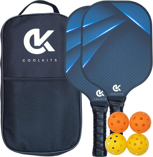 Pickleball Paddles, USAPA Approved with Graphite Honeycomb Face, Strong Grip – Includes 4 Pickle Balls, 1 Table Tennis Bag & Towel for Men & Women.