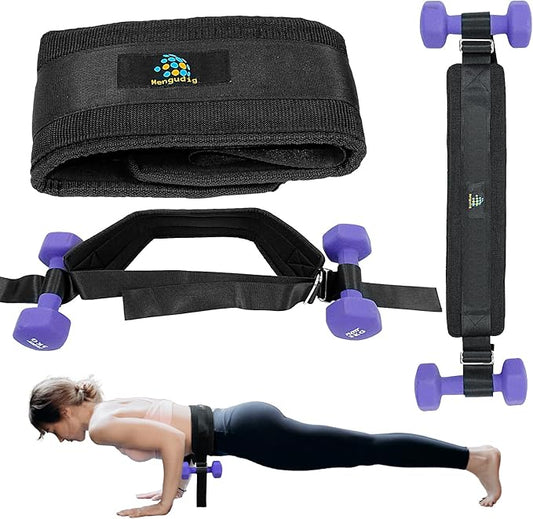 Hip Thrust Belt for Dumbbells Kettlebells Plates, Adjustable Exercise Hip Bridge Belt with Slip-Resistant Padding for Hip Bridge Weight Squats Push-Ups Planks, Up to 110 lbs