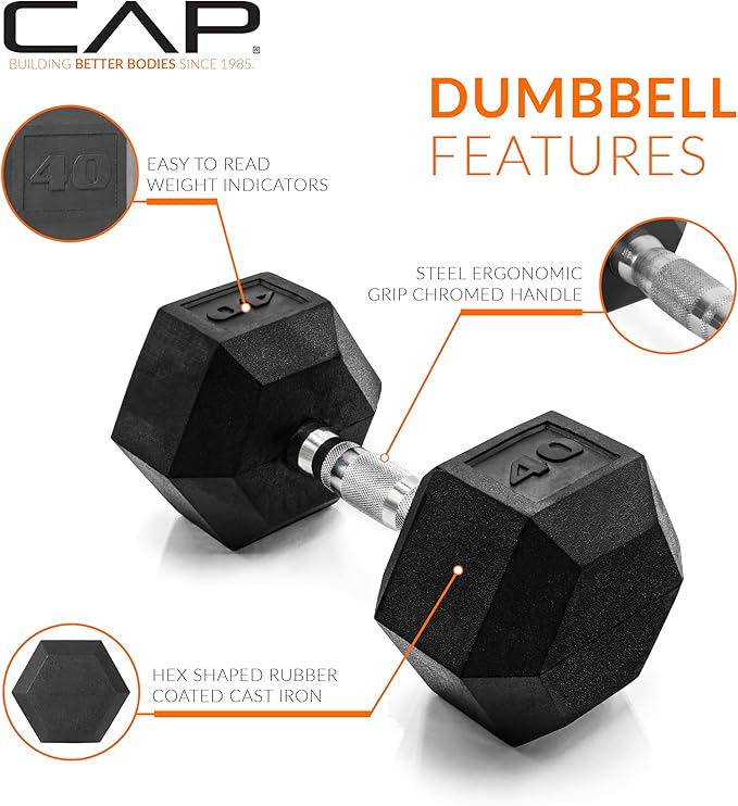 CAP Barbell Coated Dumbbell Weight Pairs | Multiple Options