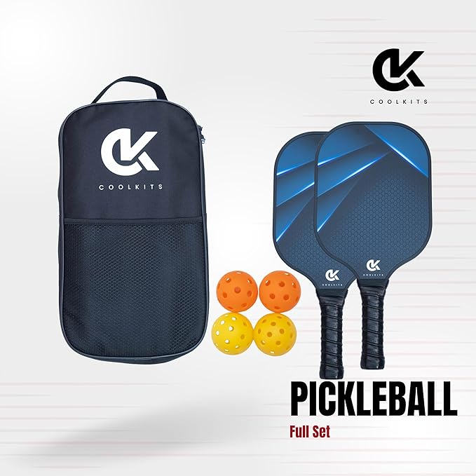 Pickleball Paddles, USAPA Approved with Graphite Honeycomb Face, Strong Grip – Includes 4 Pickle Balls, 1 Table Tennis Bag & Towel for Men & Women.