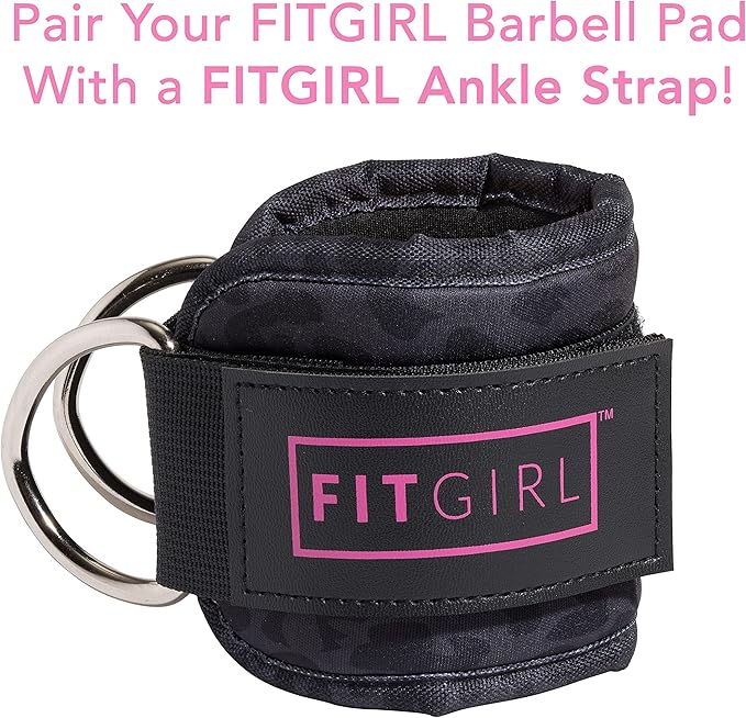 FITGIRL - Squat Pad and Hip Thrust Pad for Leg Day, Barbell Pad Stays in Place Secure, Thick Cushion for Comfortable Squats Lunges Glute Bridges, Olympic Bar and Smith Machine