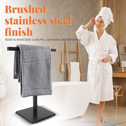 Bathroom Hand Towel Holder Stand，T-Shape Hand Towel Holder Stand SUS304 Stainless Steel for Bathroom，Kitchen or Vanity Countertop