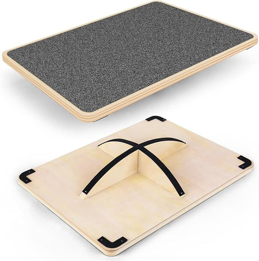 Balance Board Professional Wobble Board for Adults Anti-Slip 350LBS Balance Boards for Physical Therapy Standing Desk Core Strength Wooden Balance Board Rocker Board