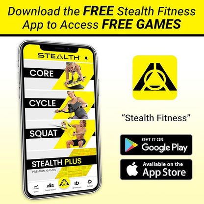 Stealth Core Deluxe Trainer - Turn Fitness Into a Fun Game - Get Strong Sexy Abs and Lean Core Playing Games On Your Phone; Free iOS/Android App; 4 Free Mobile Games Included; Dynamic Abs & Core Training; Only 3 Minutes a Day