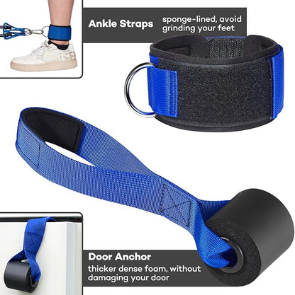 Heavy Resistance Bands for Working Out, NITEEN Resistance Bands with Handles Weight Exercise Bands for Men Women, Workout Bands with Door Anchor and Ankle Straps Strength Training Equipment