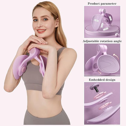 Kegel Sports Products/Female Thigh Master/Thigh Trainer/Pelvic Floor Muscle Trainer/Inner Thigh Toner/Postpartum Rehabilitation Pelvic Floor/Family Fitness Sports Equipment (Purple)