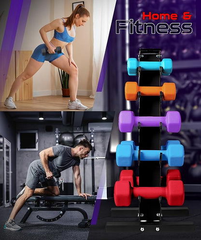 Dumbbells Storage Rack Neoprene Dumbbells Weight Rack - 2.0MM Thickness Weight Organizer Stand for Home Gym - Easy Assembly