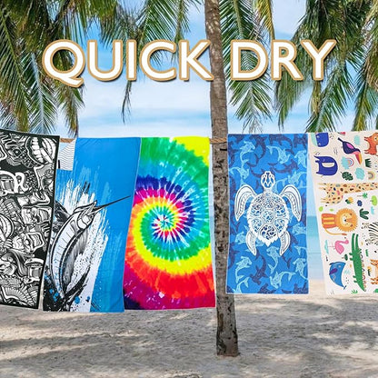 Beach Towel - Microfiber Beach Towels(71" x 40" - 1Pcs) - Quick Dry Sand Proof Absorbent Compact Beach Blanket - Lightweight Towel for Beach Swimming Surfing Sports Yoga Gym(Bandhnu)