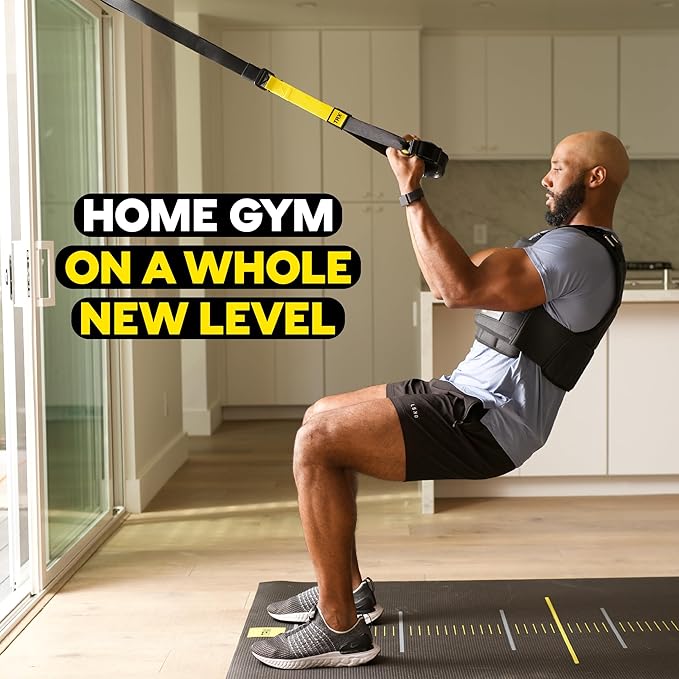 TRX PRO3 Suspension Trainer System, Durable Design for Cross-Training, Weight Training, HIIT Training & Cardio, Includes 3 Anchor Solutions for Indoor & Outdoor Home Gyms