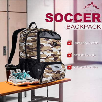 Himal Outdoors Soccer Bag-Backpack for Soccer,Backpack for Football & Volleyball & Handball,Sports Bag with Separate Cleat