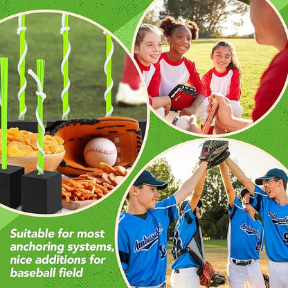 Shappy 12 Pieces Base Plug Baseball Base Plugs Anchor with Wooden Handle Garden Shovel Baseball Field Maintenance Equipment for Baseball Field Drill Softball Bases Accessories