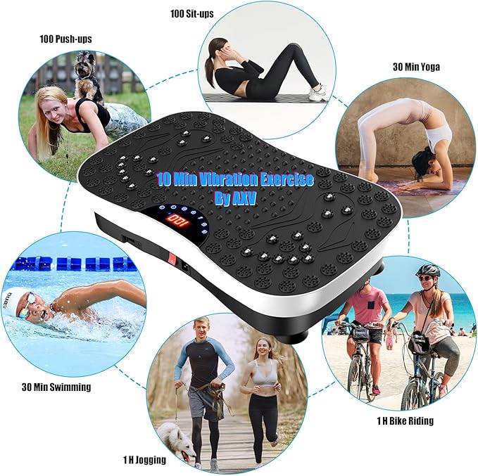 Vibration Plate Exercise Machine Whole Body Workout Vibrate Fitness Platform Lymphatic Drainage Machine for Weight Loss Shaping Toning Wellness Home Gyms Workout for Women Men