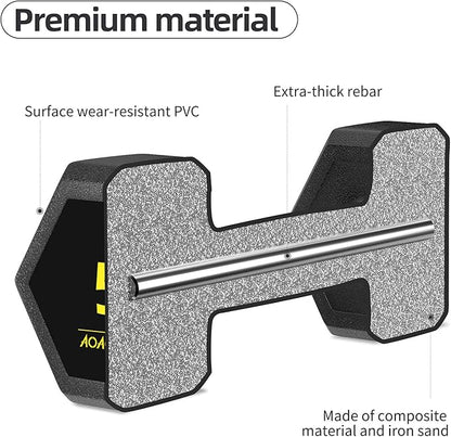 Hex Dumbbells PVC Encase Coating Free Weight Dumbbell