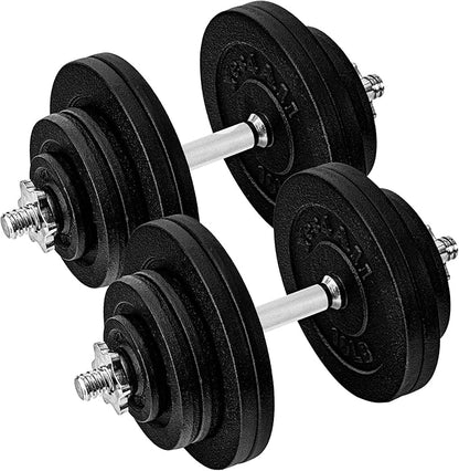 Yes4All Adjustable Dumbbell Set with Weight Plates, Star Lock Collars/Connector, 40lbs to 200lbs Adjustable Weight Plates Set