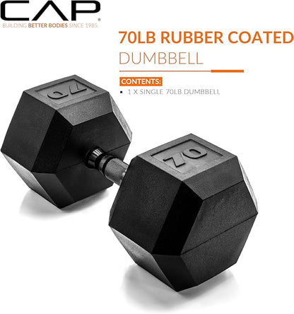 CAP Barbell Coated Hex Dumbbell Weight