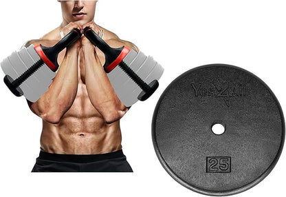 Yes4All Adjustable Kettlebell Handle for Weight Plates, Dumbbell Converter for Strength Training Kettlebells, Home Gym