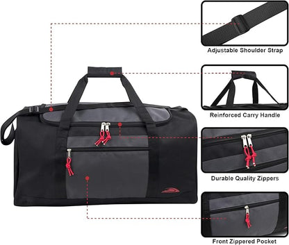 Lightweight Canvas Duffle Bags for Men & Women For Traveling, the Gym, and as Sports Equipment Bag/Organizer