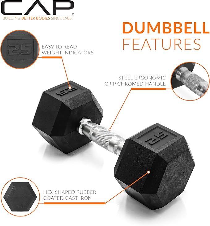 CAP Barbell Coated Dumbbell Set | 50lbs, 100lbs, 150lbs | Multiple Options