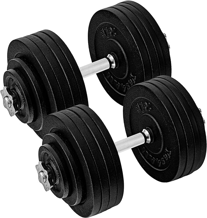 Yes4All Adjustable Dumbbell Set with Weight Plates, Star Lock Collars/Connector, 40lbs to 200lbs Adjustable Weight Plates Set