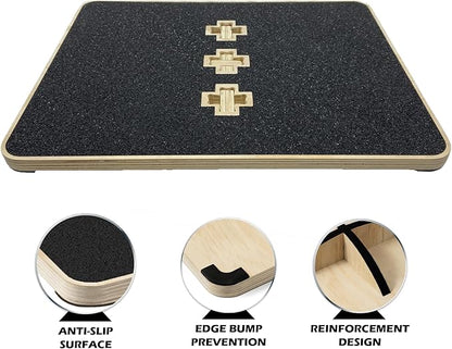 360 Degree Rotation Anti-slip Wooden Balance Board, Plank board & Anti-Slip Wobble Board for Balance and Core Training, Balancing Board for Under Desk