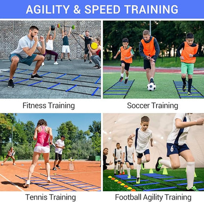 Ohuhu Agility Ladder Speed Training Set 2 Pack 20ft 12 12 Rung