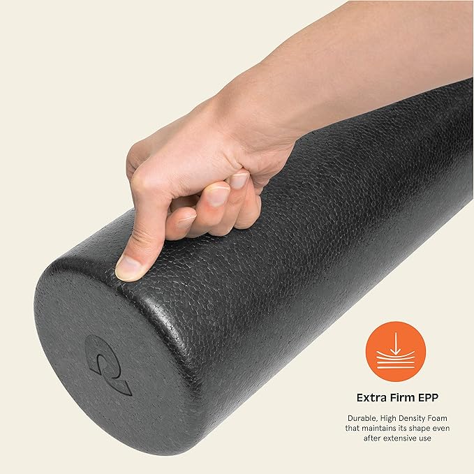 Retrospec Relief Foam Roller 18" & 36" High-Density EPP Extra Firm Round Foam Roller for Exercise, Massage Yoga, Pilates and Post Workout Muscle Recovery