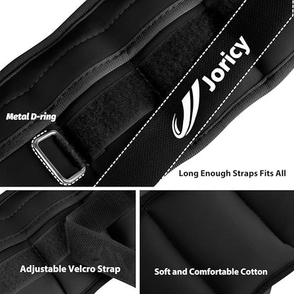 Adjustable Ankle Weights for Women Men Kids 1/2/3/4/5/6/8/10/12/20 LBS 1 Pair Wrist Leg Arm Weights with Removable Weight Strength Training Weight for Walking Running Fitness Physical Therapy