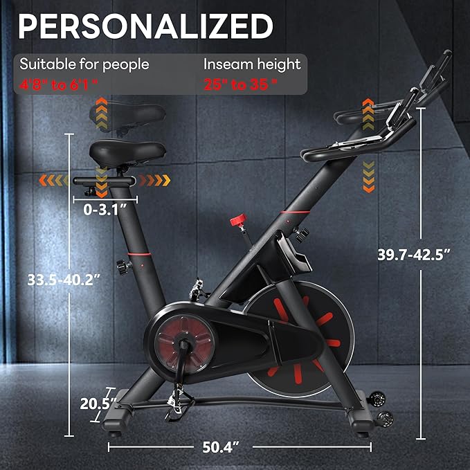 SogesPower Exercise Bike Indoor Cycling Bike Magnetic Stationary Bike Cycle Bike Fitness Bike for Home Silent Belt Drive with Phone Ipad Mount &Comfortable Seat Cushion