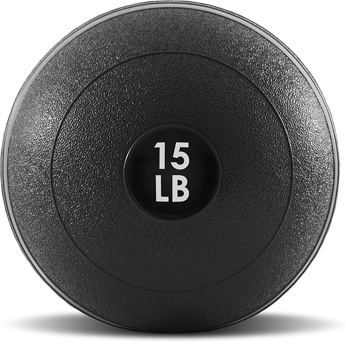 ProsourceFit Slam Medicine Balls 5, 10, 15, 20, 25, 30, 50lbs Smooth and Tread Textured Grip Dead Weight Balls for Strength and Conditioning Exercises, Cardio and Core Workouts