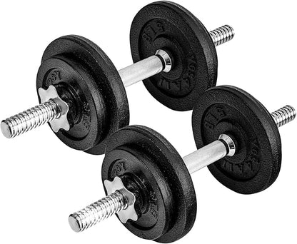 Yes4All Adjustable Dumbbell Set with Weight Plates, Star Lock Collars/Connector, 40lbs to 200lbs Adjustable Weight Plates Set