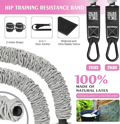 Ankle Resistance Bands with Cuffs, Resistance Bands for Working Out, Resistance Bands for Leg, Booty Workout Equipment for Kickbacks Hip Fitness Training, Kickback Strap for Glute Women