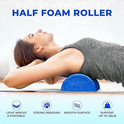 Yes4All High-Density Half Round EPP Foam Roller (36 inches - Blue)