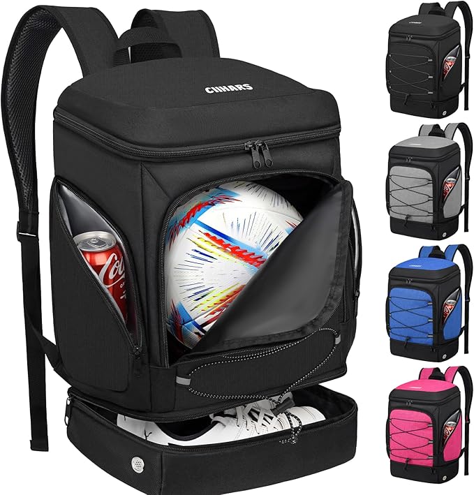 Soccer Backpack,Soccer Bag with Ball Holder, Includes Separate Cleat Shoe and Ball Compartment Sport Equipment Bags Fit Basketball Volleyball Football