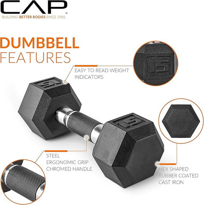 CAP Barbell Coated Dumbbell Weight